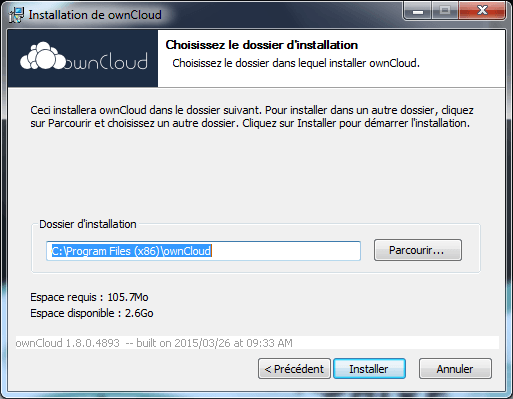 ownCloud - installation 3