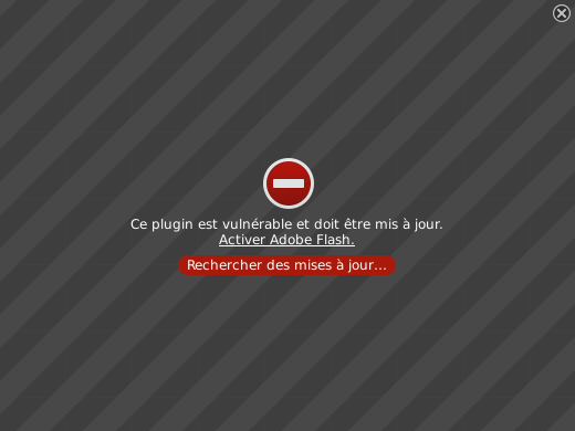 Flash doit être mis à jour