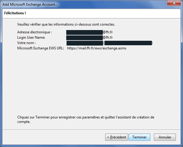 Configuration d'ExQuilla 5 sur 5