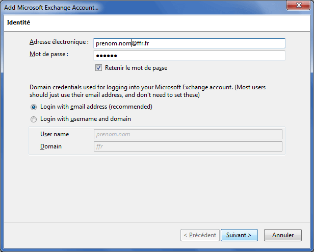 Configuration d'ExQuilla 2 sur 5