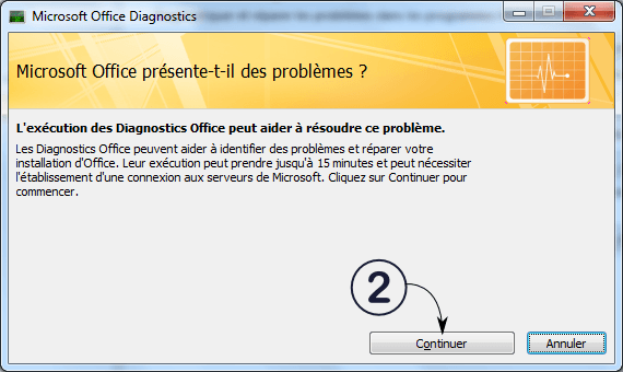 MS Office diagnostics 2/3
