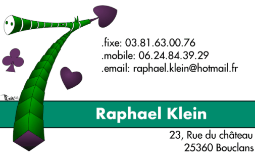 Carte de visite Raphaël
