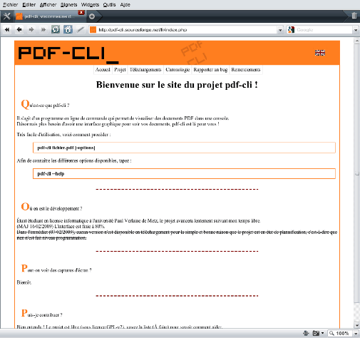 Site officiel du projet pdf-cli
