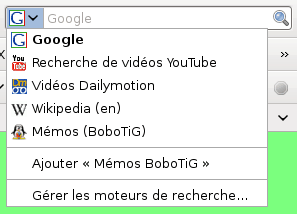Capture d'écran - Ajouter le moteur de recherche